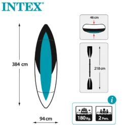 Intex Excursion Pro K2 Inflatable Kayak -Water Sports Shop intex excursion pro k2 inflatable kayak 6