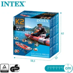 Intex Excursion Pro K2 Inflatable Kayak -Water Sports Shop intex excursion pro k2 inflatable kayak 7